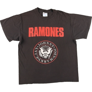 古着 80年代 ヘインズ Hanes RAMONES ラモーンズ バンドTシャツ バンT USA製 メンズL ヴィンテージ /evb005208