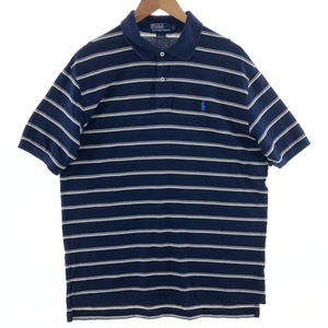 古着 ラルフローレン Ralph Lauren POLO by Ralph Lauren 半袖 ボーダー ポロシャツ メンズL /eaa381404