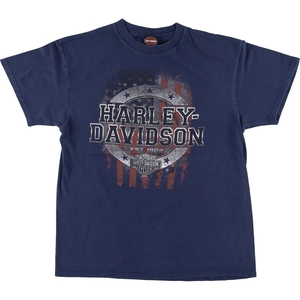 古着 ハーレーダビッドソン Harley-Davidson モーターサイクル バイクTシャツ USA製 メンズL /eaa450998