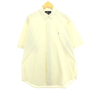 古着 ラルフローレン Ralph Lauren POLO by Ralph Lauren BLAKE シアサッカー 半袖 ボタンダウン ストライプシャツ メンズL /eaa447577