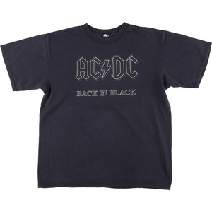 古着 00年代 アンビル Anvil AC/DC エーシーディーシー BACK IN BLACK バンドTシャツ バンT メンズL /eaa450680