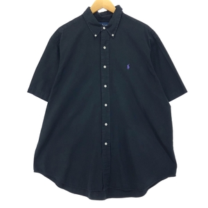 古着 ラルフローレン Ralph Lauren CLASSIC FIT クラシックフィット 半袖 ボタンダウンシャツ メンズXXL /eaa451125