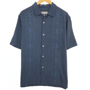 古着 TOMMY BAHAMA 半袖 オープンカラー シルクシャツ メンズM /eaa450738