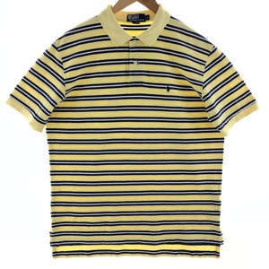 古着 ラルフローレン Ralph Lauren POLO by Ralph Lauren 半袖 ボーダー ポロシャツ メンズL /eaa381248