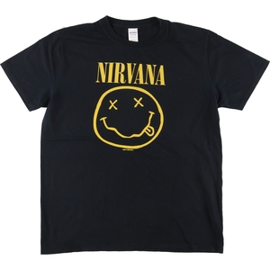 古着 ギルダン GILDAN NIRVANA ニルヴァ―ナ バンドTシャツ バンT メンズL /eaa452886