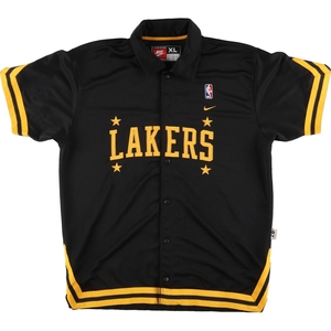古着 00年代 ナイキ NIKE TEAM NBA LOSANGELES LAKERS ロサンゼルスレイカーズ ゲームシャツ メンズXL /eaa452072