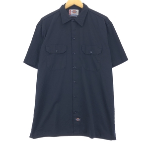 古着 ディッキーズ Dickies A LEGEND IN WORK 半袖 ワークシャツ メンズL /eaa452587