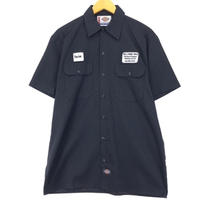 古着 ディッキーズ Dickies A LEGEND IN WORK 半袖 ワークシャツ メンズM /eaa453228