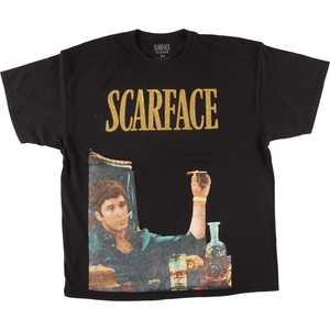 古着 SCARFACE スカーフェイス 大判プリント 映画 ムービーTシャツ メンズXXL /eaa453915