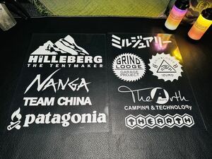 * ultra rare *2024 newest camp outdoor logo-sticker cutting seal reflection type 2 pieces set approximately 22*30cm field mountain climbing car [0654]