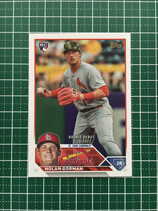 ★TOPPS MLB 2023 UPDATE #US212 NOLAN GORMAN［ST. LOUIS CARDINALS］ベースカード「RD」ルーキー「RC」★