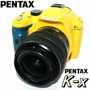 PENTAX K-x デジタル 一眼レフ カメラ iphone転送セット☆イエロー☆完動品☆