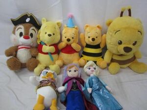 【まとめ売り 中古品】 ディズニー プーさん アナと雪の女王 デイジー チップとデール 他 ぬいぐるみ グッズセット