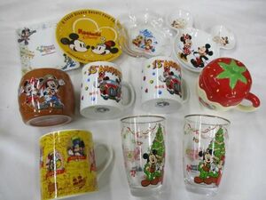 【まとめ売り】動作未確 ディズニー ミッキー ミニー 13th Anniversary マグカップ お皿 グラス 等 グッズセット