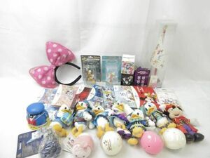 【同梱可】中古品 ディズニー ミッキー ドナルド デイジー 他 40周年 キーチェーン ぬいぐるみバッジ カチューシャ