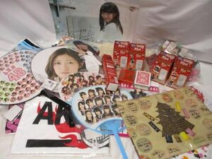 【同梱可】中古品 アイドル AKB48 柏木由紀他 マフラータオル TシャツサイズL グラス キーホルダー等グッズセット