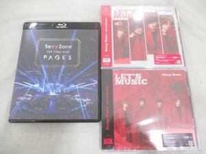 【中古品 同梱可】 Sexy Zone timelesz LET’S MUSIC CD (未開封) LIVE TOUR 2019 PAGES Blu-ray 3点 グッズセット