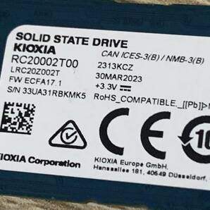 ☆中古SSD☆『キオクシア（KIOXIA）EXCERIA G2 2TB PCIe Gen3x4 内蔵SSD（SSD-CK2.0N3G2/N）』☆送料込☆の画像2