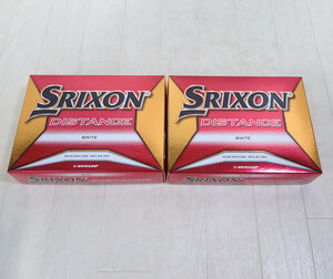 未使用 DUNLOP ゴルフボール SRIXON DISTANCE 2018年モデル 1ダース(12個入り) ホワイト 2箱セット 発送520円～