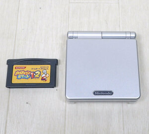 任天堂 Game Boy Advance SP シルバー AGS-001 ソフト　パワプロクンポケット 1・2　セット 中古 D612 発送185円～