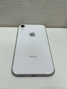 【SYC-4032】1円スタート Apple iPhone XR MT032J/A 64GB バッテリー85% SIMロックあり 判定〇 ホワイト 中古