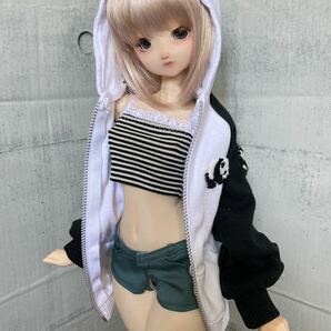 ◇猫耳亭◇パンダパーカーセット アウトフィット ドール angelphilia オビツL胸G胸まで対応 angel philia オビツ50ボディにの画像3