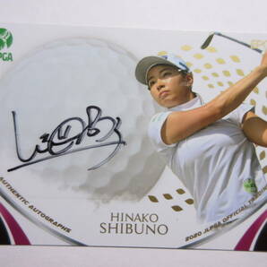 2020 Epoch JLPGA Authentic Autograph 渋野日向子/90 （しぶの・ひなこ）サイン AIG全英女子オープン優勝 殿堂表彰・特別賞 樋口久子の画像1