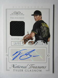 2015 Panini National Treasures Baseball Material Auto Tyler Glasnow タイラー・グラスノー ドジャース パイレーツ 投手 大谷翔平