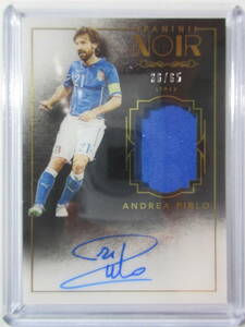 2016-17 Panini Noir Soccer Material Autograph Andrea Pirlo/65 アンドレロ・ピルロ メモラ サイン ミラン ユベントス 元イタリア代表 MF