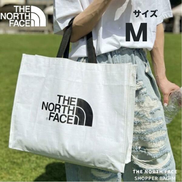 【海外限定】ノースフェイス トートバッグ M エコバッグ 白 ナイロン 耐水 メンズ レディース THE NORTH FACE ショッパー マザーバッグ 