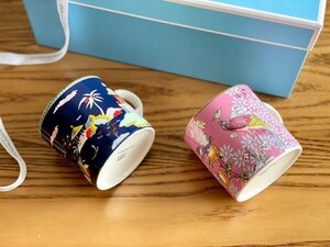 ウェッジウッド wedgwood　洋食器　マグカップ　2点セット　花柄　インテリア　 お祝い　プレゼント