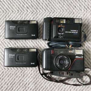 まとめ コンパクトフィルムカメラ 4個セット / Nikon ニコン AF600 AD3 Yashika II D #8035