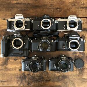 まとめ フィルムカメラ 8台 レンズ3個 セット/ Nikon FA FM FE EM F2 フォトミックA ai-s 50mm f1.8 f1.4 ニコン ボディ 単焦点 #7456