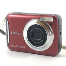 美品 Canon PowerShot A495 レッド 単3電池2本で稼働 キャノン コンパクトデジタルカメラ コンデジ #8984_画像1