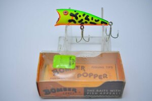 オールド ボーマーポッパー Bomber Popper ファイヤータイガー 美品 ラトル入り