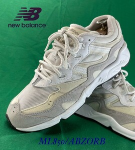 именная техника ..!.12980 иен!90's Tec дизайн! New balance [ML850/ABZORB] low cut спортивные туфли! белый × серый × бежевый 27cm/US9/D
