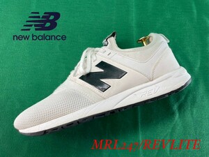 名機降臨！定8800円！名作パンダホワイト！ニューバランス【MRL247/REVLITE】高級スニーカー/ランニングシューズ！ホワイト×ブラック 26cm