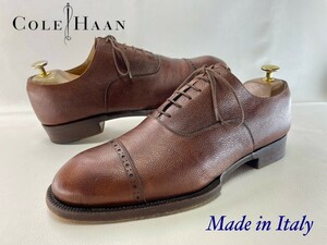  name machine ..! Italy made Vintage / old model! Chevrolet The -× wood sole! Cole Haan leather Loafer / strut chip 11-1/2D inscription 