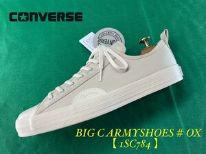 名機降臨！箱付/未使用品！40's復刻！コンバース【BIC C ARMYSHOES】米軍アーミーシューズ/ミリタリースニーカー！サイドパッチ！灰 27.5cm