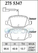 Z2513708 / 2755347 DIXCEL Zタイプ ブレーキパッド 1台分set FIAT 500/500C/500S 312141/312142 2013/1～2016/2 ABARTH 595 COMPETIZIONE_画像3