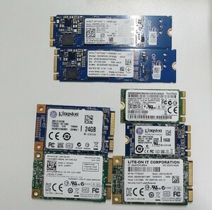  used SSD mSATA M.2 7 sheets set Manufacturers mixing Kingston LITE-ON SanDisk Intel 16GB/24GB/32GB/ click post possible N051605