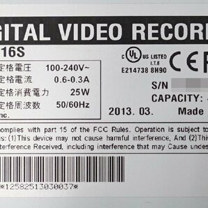 データ消去済み 2台セット IPカメラ用 ネットワークデジタルビデオレコーダー SR-N16S HDD3TB×2/3TBx1搭載 N050804の画像4