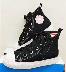 ★新品★CONVERSE CHILD ALL STAR N FLOWERPATCH Z HI (チャイルド オールスター N フラワーパッチ Z HI ）ブラック17.0