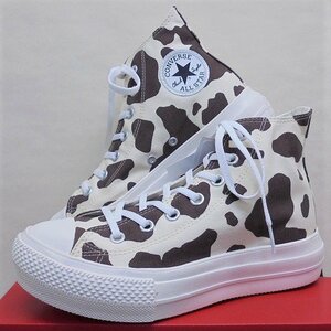 ★2023春夏★CONVERSE ALL STAR LIGHT PLTS COWSPOT HI（コンバース　オールスター　ライトＰＬＴＳカウスポットＨＩ）オフホワイト24.0