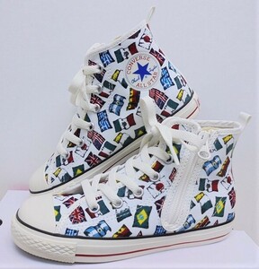 ★コンバース★CONVERSE CHILD ALL STAR N NATIONSFLAG Z HI (チャイルドオールスターＮネイションズフラッグＺ）ホワイト22.0