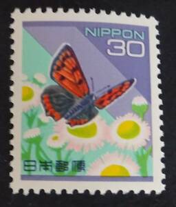 B12 Heisei era stamps 1994 year series 30 jpy red corbicula unused beautiful goods 