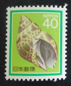 B11　新動植物国宝図案切手　1981年　40円　ナノハナ　コイル　未使用　美品　