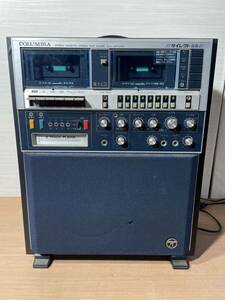 COLUMBIA GP-K300 通電確認済 1982年製 ダブルカセット 8トラックテーププレイヤー ラジカセ カラオケ機器 カセットデッキ レトロ 中古品