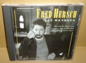 即決 Fred Hersch Live At Maybeck Recital Hall Vol.31 中古CD ライブ音源 フレッド・ハーシュ ジャズピアノ US JAZZ PIANO Concord Jazz