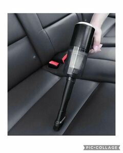 ハンディクリーナー 掃除機 コードレス コンパクト パワフル 吸引力　 車載掃除機 USB充電式 カークリーナー 車用　ブラック
